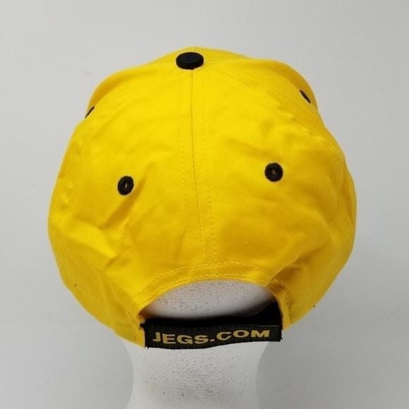 JEGS High Performance Baseball Cap Hat Adjustable Black Yellow Embroidered Cars - Picture 5 of 10